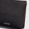Tvåfaldig plånbok i texturerat klassiskt kalvskinn Black