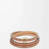 Twist-armband i kalvskinn Tan