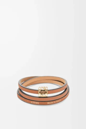 Twist-armband i kalvskinn Tan