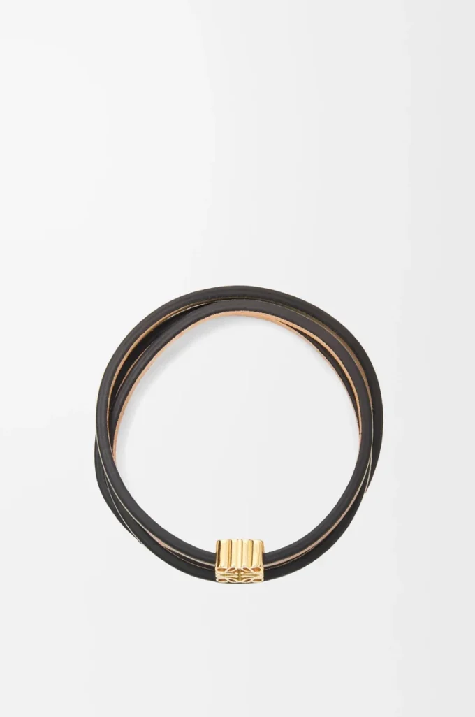 Twist-armband i kalvskinn Tan
