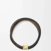Twist armring i kalvskinn Black Twist armring i kalvskinn Black
