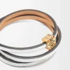 Twist armring i kalvskinn Soft White Twist armring i kalvskinn Soft White