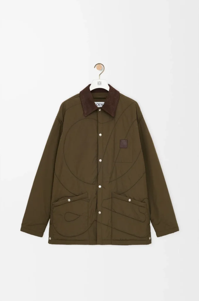 Vadderad overshirt i tekniskt skal Khaki Green Vadderad overshirt i tekniskt skal Khaki Green