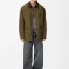Vadderad overshirt i tekniskt skal Khaki Green Vadderad overshirt i tekniskt skal Khaki Green