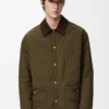 Vadderad overshirt i tekniskt skal Khaki Green Vadderad overshirt i tekniskt skal Khaki Green