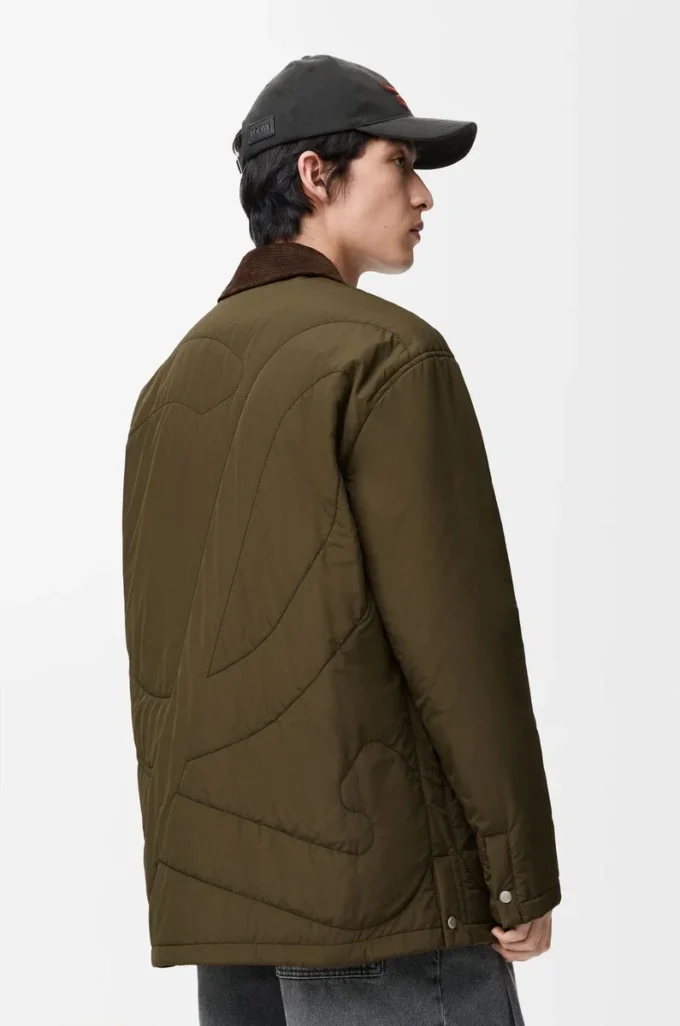 Vadderad overshirt i tekniskt skal Khaki Green Vadderad overshirt i tekniskt skal Khaki Green