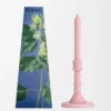 Vaxljusstake med murgröna, ljusrosa Vaxljusstake med murgröna, ljusrosa