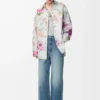 Över skjorta i denim Vit/Rosa Över skjorta i denim Vit/Rosa