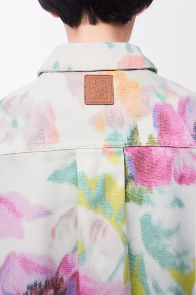 Över skjorta i denim Vit/Rosa Över skjorta i denim Vit/Rosa
