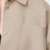 Över skjorta i ull och kashmir Ljusbeige melange Över skjorta i ull och kashmir Ljusbeige melange