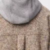 Över skjorta i ull- och lamablandning Beige/Blå melange Över skjorta i ull- och lamablandning Beige/Blå melange