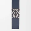 Vändbart Anagram-bälte i slätt kalvskinn Ocean/Svart/Palladium