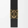 Vändbart Anagram-bälte i slätt kalvskinn Svart/Ocean/Guld