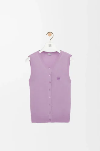 Väst i kashmir och silke Lilac