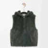 Väst i shearling Khaki Green Väst i shearling Khaki Green