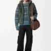 Väst i shearling Khaki Green Väst i shearling Khaki Green