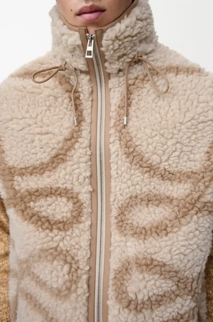 Väst i ullblandning Beige/Kakigrön Väst i ullblandning Beige/Kakigrön