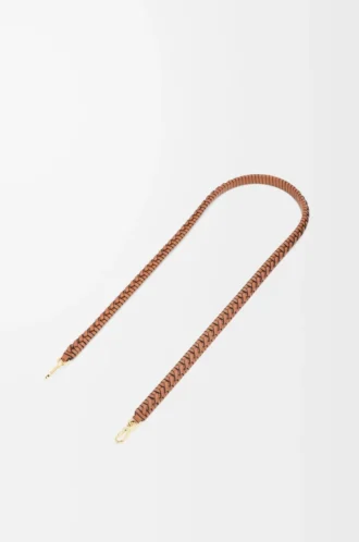 Vävd spiralrem i klassiskt kalvskinn Pecan