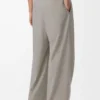 Wrap-byxor i ull Ljusbeige melange Wrap-byxor i ull Ljusbeige melange