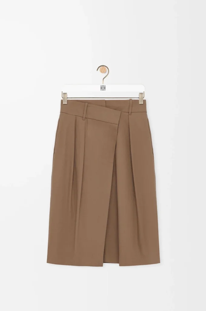 Wrap-kjol i bomull Beige Wrap-kjol i bomull Beige