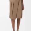 Wrap-kjol i bomull Beige Wrap-kjol i bomull Beige