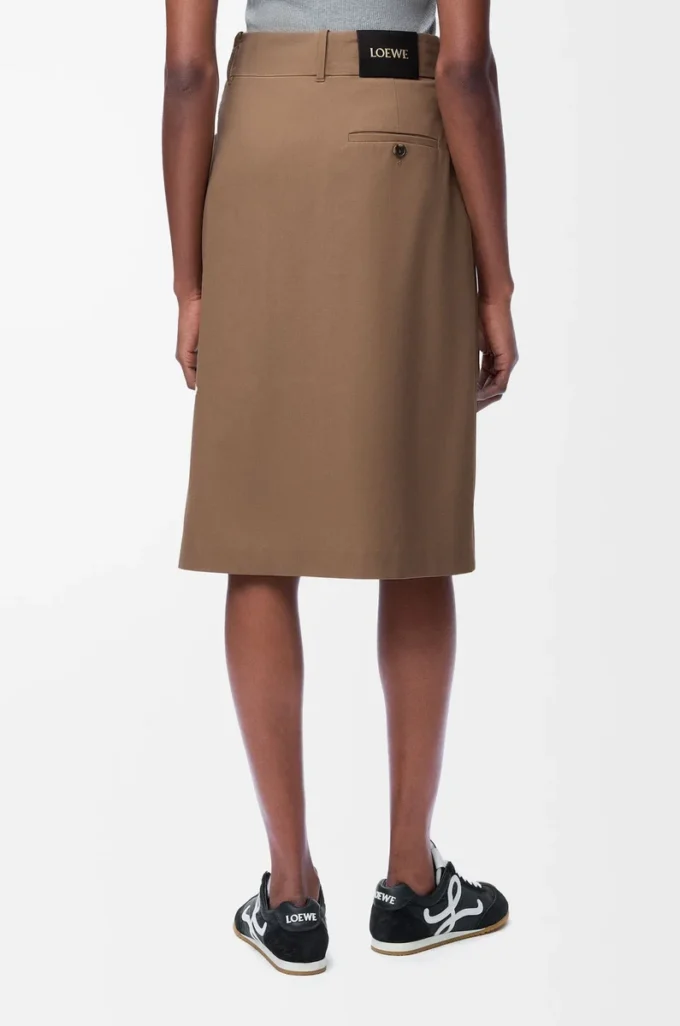 Wrap-kjol i bomull Beige Wrap-kjol i bomull Beige