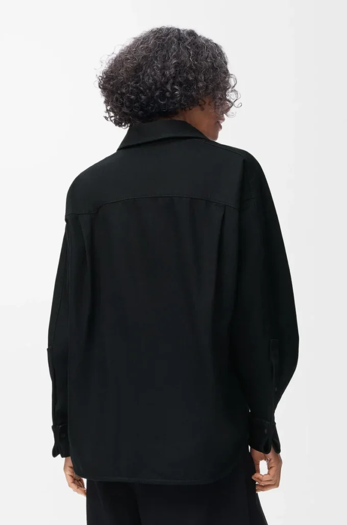 Wrap-skjorta i denim Svart Wrap-skjorta i denim Svart