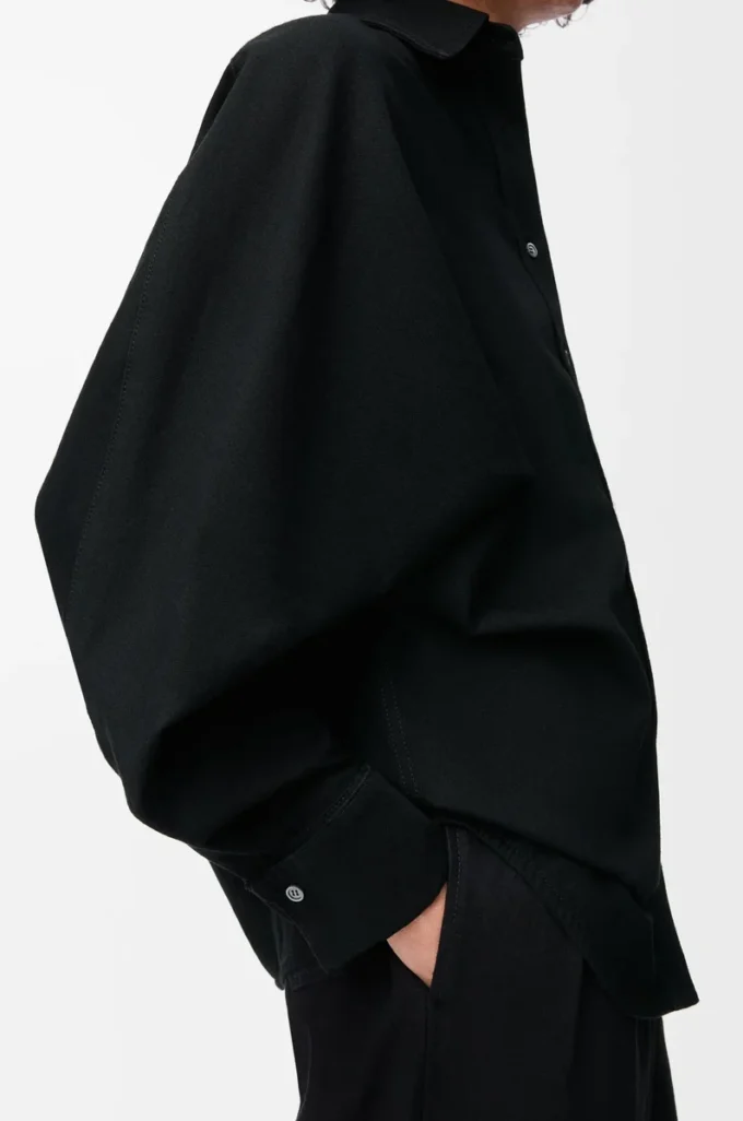 Wrap-skjorta i denim Svart Wrap-skjorta i denim Svart