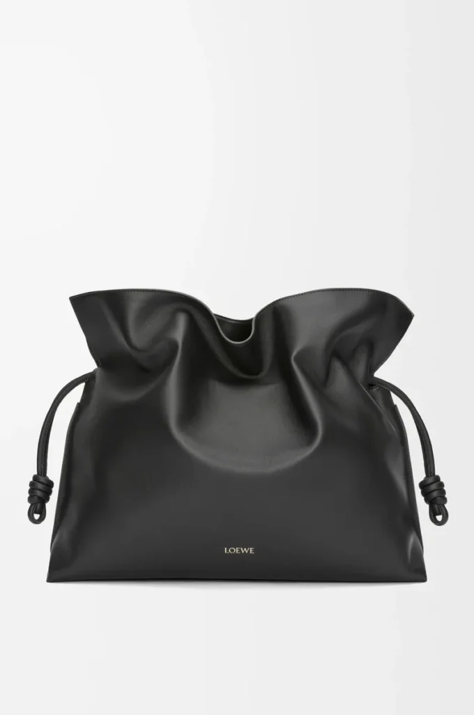 XL Flamenco-clutch i nappa kalvskinn Svart XL Flamenco-clutch i nappa kalvskinn Svart