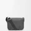 XS Military Messenger-väska i mjukt kornat kalvskinn, antracit XS Military Messenger-väska i mjukt kornat kalvskinn, antracit