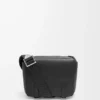 XS Military messenger-väska i mjukt kornat kalvskinn Svart XS Military messenger-väska i mjukt kornat kalvskinn Svart