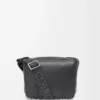 XS Military messenger-väska i mjukt, slätt kalvskinn och jacquard Svart XS Military messenger-väska i mjukt, slätt kalvskinn och jacquard Svart