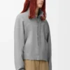 Zip-up jacka i ull Ljusgrå Zip-up jacka i ull Ljusgrå
