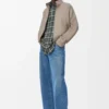 Zip-up jacka i ull och kashmir Beige Melange Zip-up jacka i ull och kashmir Beige Melange