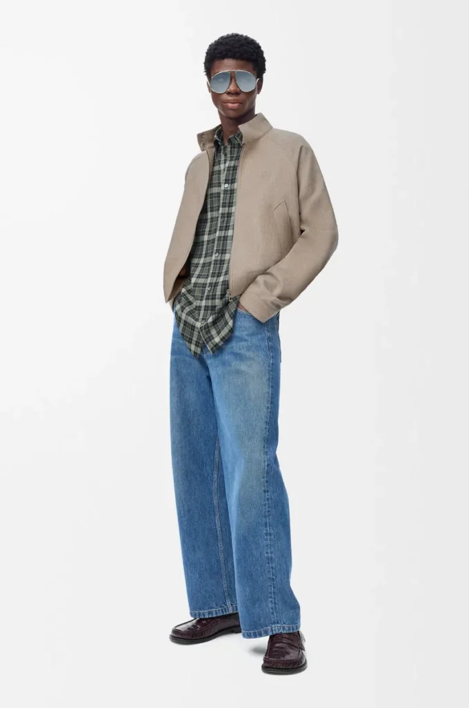 Zip-up jacka i ull och kashmir Beige Melange Zip-up jacka i ull och kashmir Beige Melange