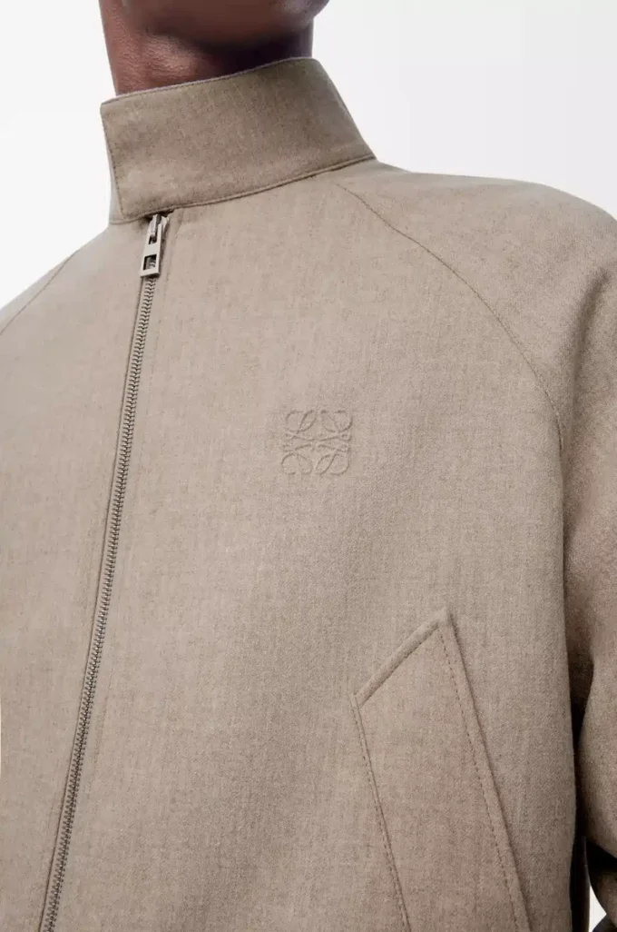 Zip-up jacka i ull och kashmir Beige Melange Zip-up jacka i ull och kashmir Beige Melange